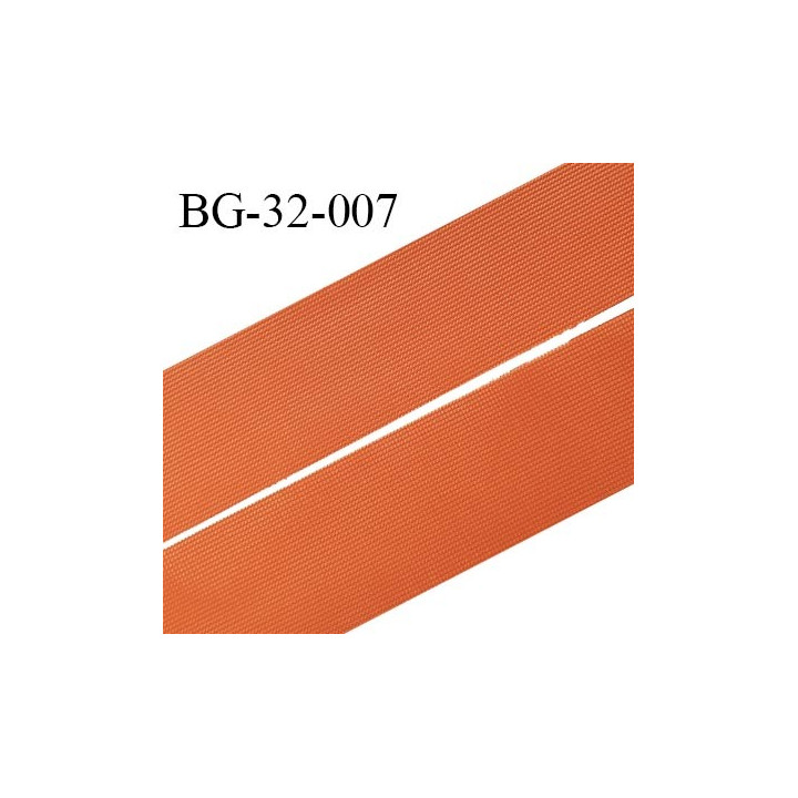Droit fil à plat 32 mm spécial lingerie et couture couleur orange cuivré grande marque fabriqué en France prix au mètre