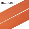 Droit fil à plat 32 mm spécial lingerie et couture couleur orange cuivré grande marque fabriqué en France prix au mètre