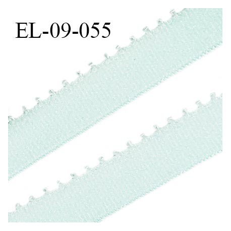 Elastique 9 mm bretelle et lingerie couleur menthe douce largeur 9 mm haut de gamme Fabriqué en France prix au mètre