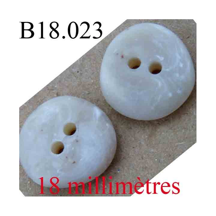 bouton 18 mm couleur marbre façon pierre 2 trous diamètre 18 mm