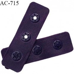 Bande pression attache pression 6 cm spécial lingerie couleur aubergine ou chianti longueur 6 cm largeur 19 mm prix à l'unité