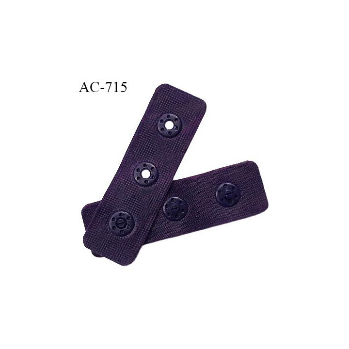 Bande pression attache pression 60 mm spécial lingerie couleur aubergine ou chianti longueur 60 mm largeur 19 mm prix à l'unité