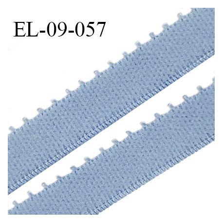 Elastique 9 mm bretelle et lingerie couleur bleu ciel largeur 9 mm haut de gamme Fabriqué en France prix au mètre