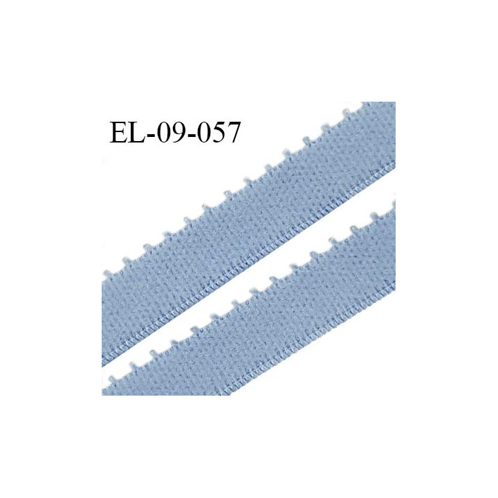 Elastique 9 mm bretelle et lingerie couleur bleu ciel largeur 9 mm haut de gamme Fabriqué en France prix au mètre