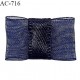 Noeud lingerie 24 mm haut de gamme en mousseline mate et centre satin couleur bleu nuit prix à l'unité