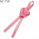 Noeud lingerie 55 mm haut de gamme rose en satin couleur rose longueur 55 mm largeur 20 mm prix à l'unité
