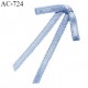 Noeud lingerie 28 mm satin haut de gamme boucles tombantes couleur bleu ciel largeur 28 mm hauteur 45 mm prix à l'unité
