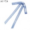 Noeud lingerie 28 mm satin haut de gamme boucles tombantes couleur bleu ciel largeur 28 mm hauteur 45 mm prix à l'unité