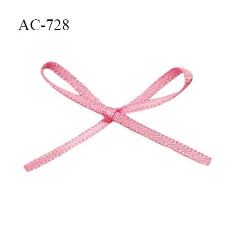 Noeud lingerie satin 32 mm couleur rose fraise haut de gamme largeur 32 mm hauteur 20 mm prix à l'unité