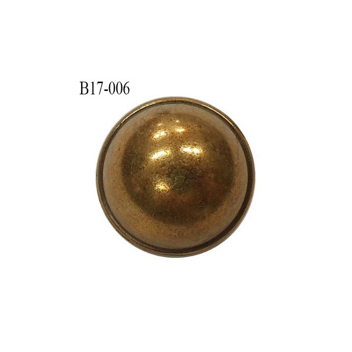 bouton 17 mm  ancien provenant d'une vieille mercerie en métal  accroche avec un anneau  diamètre 17 millimètres