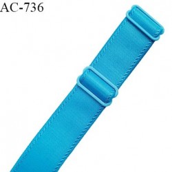 Bretelle lingerie SG 19 mm très haut de gamme couleur bleu pacifique avec 2 barrettes prix à l'unité