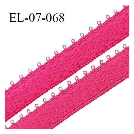 Elastique 7 mm bretelle et lingerie couleur rose bengale largeur 7 mm haut de gamme Fabriqué en France prix au mètre