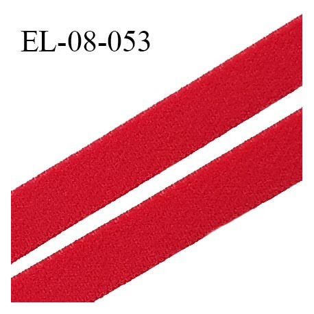 Elastique 8 mm bretelle et lingerie couleur rouge coquelicot largeur 8 mm haut de gamme Fabriqué en France prix au mètre