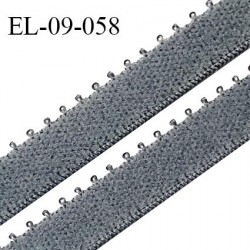 Elastique 9 mm bretelle et lingerie couleur gris mistie largeur 9 mm haut de gamme Fabriqué en France prix au mètre