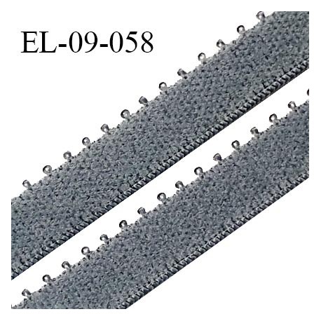 Elastique 9 mm bretelle et lingerie couleur gris mistie largeur 9 mm haut de gamme Fabriqué en France prix au mètre
