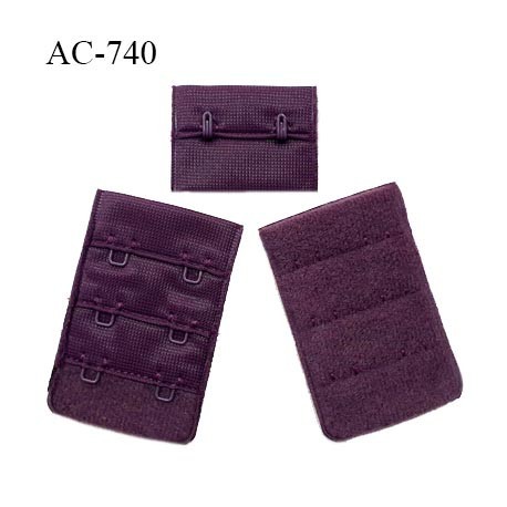 Agrafe 38 mm attache SG haut de gamme couleur iris 3 rangées 2 crochets fabriqué en France prix à l'unité