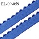 Elastique 9 mm lingerie haut de gamme couleur bleu myosotis fabriqué en France largeur 9 mm prix au mètre