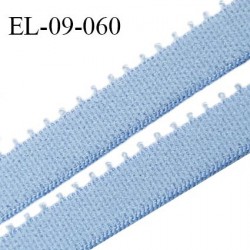 Elastique 9 mm bretelle et lingerie couleur bleu glacier largeur 9 mm haut de gamme Fabriqué en France prix au mètre