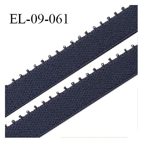 Elastique 9 mm bretelle et lingerie couleur bleu denim largeur 9 mm haut de gamme Fabriqué en France prix au mètre