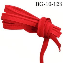 Passepoil 10 mm couleur rouge largeur 10 mm  lien coton intérieur 2 mm  largeur 10 mm  prix du mètre