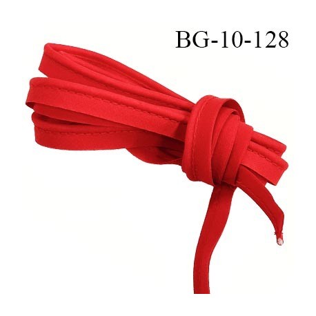 Passepoil 10 mm couleur rouge largeur 10 mm lien coton intérieur 2 mm largeur 10 mm prix du mètre