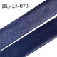 Droit fil à plat 25 mm spécial lingerie et prêt à porter couleur bleu nuit effet satiné fabriqué en France prix au mètre