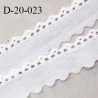 Dentelle anglaise 20 mm couleur écru prix au mètre