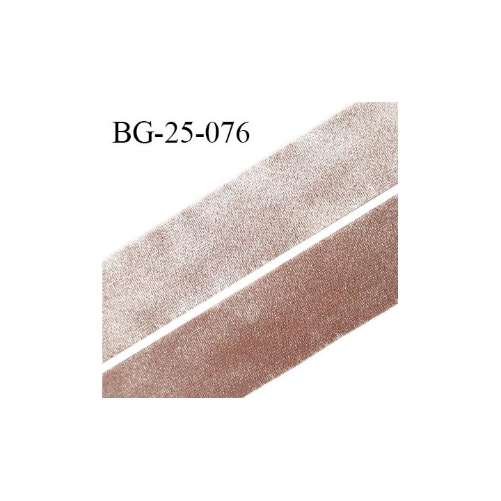 Droit fil à plat 25 mm spécial lingerie et prêt à porter couleur bronze clair effet satiné fabriqué en France prix au mètre