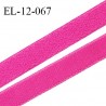 Elastique 12 mm lingerie et bretelle haut de gamme fabriqué en France couleur fuschia largeur 12 mm prix au mètre