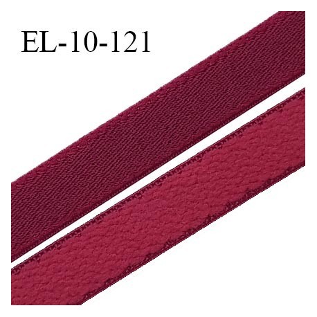 Elastique 10 mm lingerie haut de gamme aspect satiné couleur rouge tartan largeur 10 mm doux au toucher prix au mètre