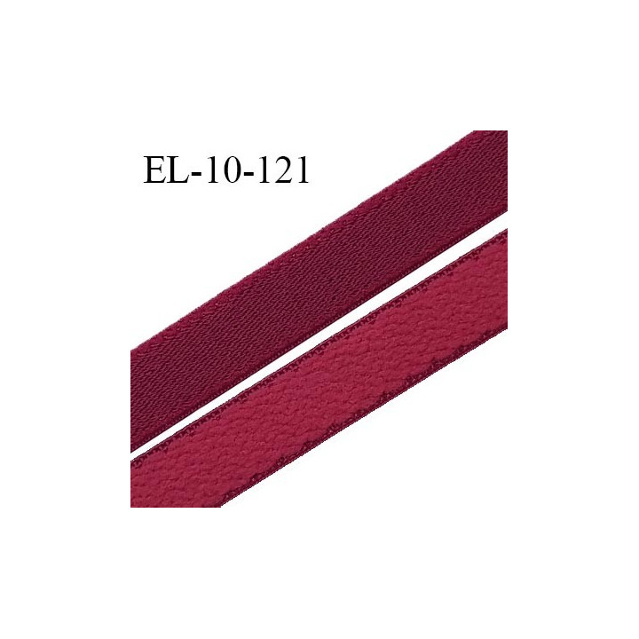 Elastique 10 mm lingerie haut de gamme aspect satiné couleur rouge tartan largeur 10 mm doux au toucher prix au mètre
