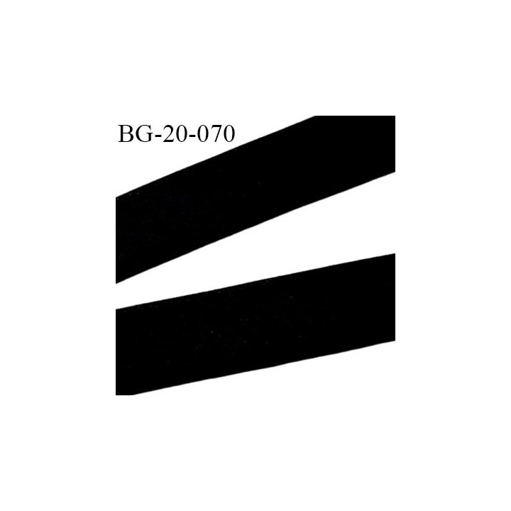 biais galon 20 mm pré plié  au dos 2 rabats de 10 mm  coton polyester couleur noir largeur 20 mm prix au mètre