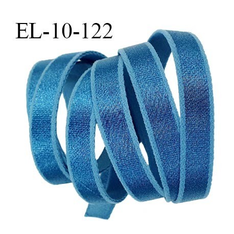 Elastique 10 mm bretelle et lingerie couleur bleu paon brillant fabriqué en France pour une grande marque prix au mètre