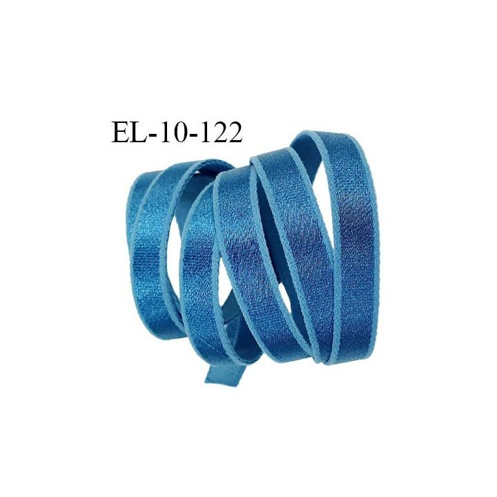 Elastique 10 mm bretelle et lingerie couleur bleu paon brillant fabriqué en France pour une grande marque prix au mètre
