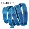 Elastique 10 mm bretelle et lingerie couleur bleu paon brillant fabriqué en France pour une grande marque prix au mètre