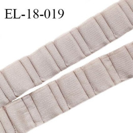 Elastique 18 mm bretelle et lingerie brillant très belle qualité  40 % d'élasticité couleur brume rosée froncé prix au mètre