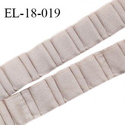 Elastique 18 mm bretelle et lingerie brillant très belle qualité 40 % d'élasticité couleur brume rosée froncé prix au mètre