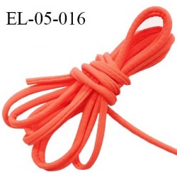 Cordon élastique 5 mm ou cache armature underwire casing galon couleur orange nectarine lycra extensible prix au mètre