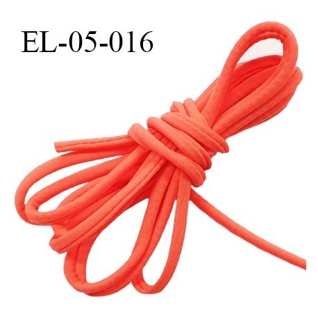 Cordon élastique 5 mm ou cache armature underwire casing galon couleur orange nectarine lycra extensible prix au mètre