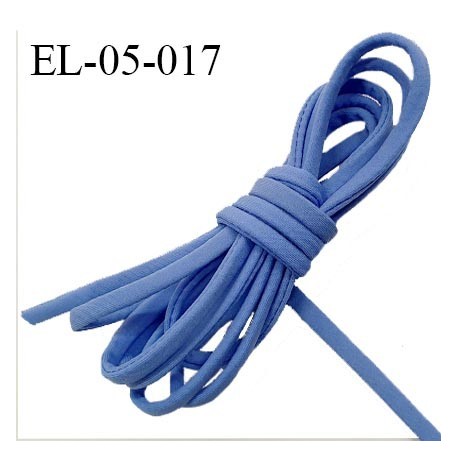 Cordon élastique 5 mm ou cache armature underwire casing galon couleur bleu myosotis lycra extensible prix au mètre