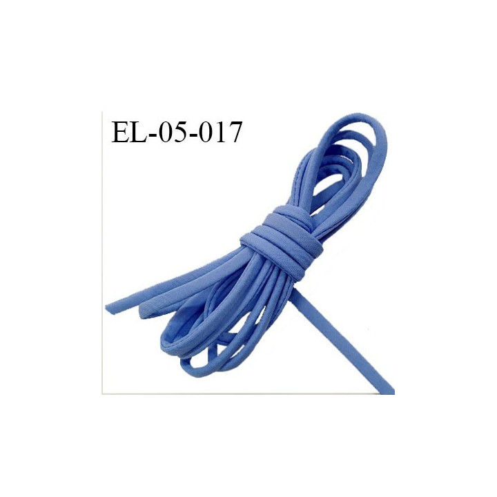 Cordon élastique 5 mm ou cache armature underwire casing galon couleur bleu myosotis lycra extensible prix au mètre