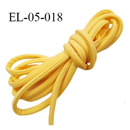 Cordon élastique 5 mm cache armature lingerie et bain underwire casing  galon couleur jaune mimosa lycra extensible prix au mètre