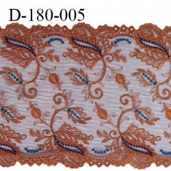 Dentelle broderie sur tulle 18 cm très haut de gamme largeur 18 cm couleur nuit ambre très belle prix pour un mètre