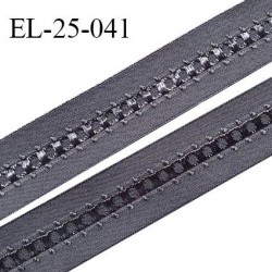 Elastique 24 mm lingerie couleur titane fabriqué en France pour une grande marque largeur 24 mm prix au mètre