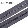 Elastique 24 mm bretelle et lingerie couleur titane fabriqué en France pour une grande marque largeur 24 mm prix au mètre