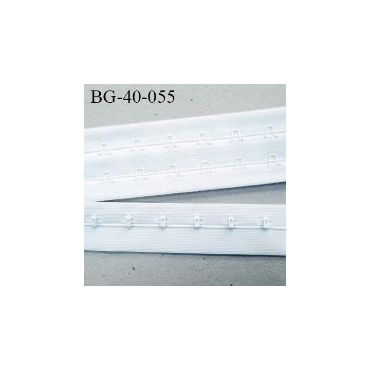 Bande Agrafe de 43 mm de hauteur et 2 rangés pour soutien gorge couleur blanc fabriqué en France prix au mètre