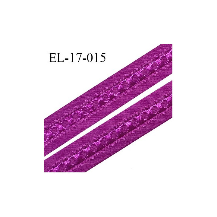 Elastique 16 mm bretelle et lingerie couleur fuschia fabriqué en France pour une grande marque largeur 16 mm prix au mètre