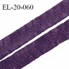 Elastique 19 mm froncé bretelle et lingerie couleur iris élasticité 40 % dessous très doux largeur 19 mm prix au mètre