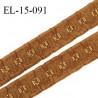 Elastique 16 mm froncé bretelle et lingerie couleur havane élasticité 40 % dessous très doux largeur 16 mm prix au mètre
