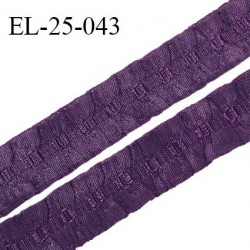 Elastique 24 mm froncé lingerie couleur iris élasticité 40 % dessous très doux largeur 24 mm prix au mètre